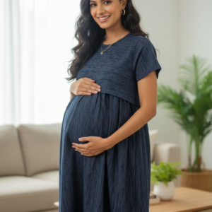 women’s maternity feeding maxi dress | soft cotton pregnancy & nursing nighty for daily wear (copy)